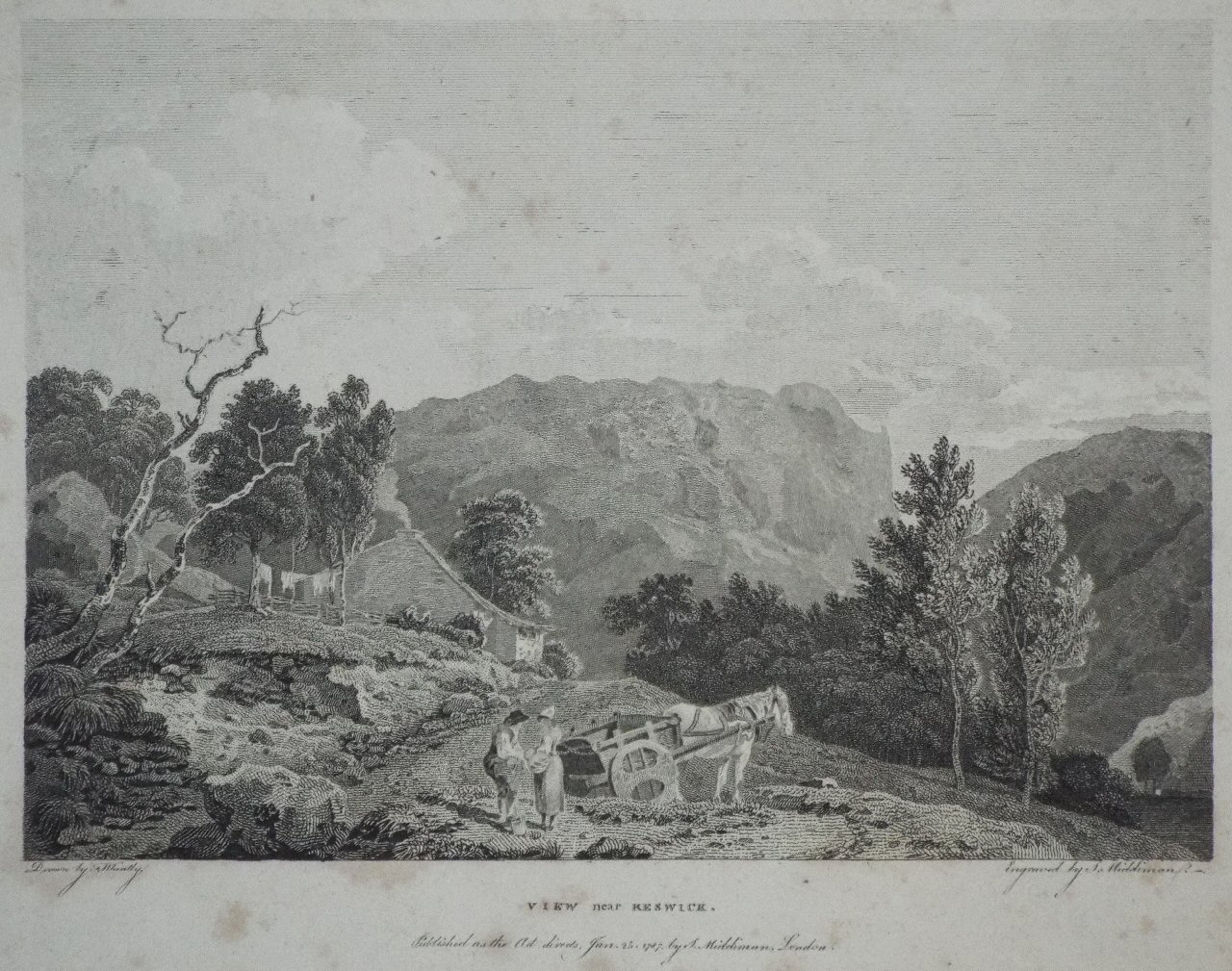 Print - View near Keswick. - Middiman